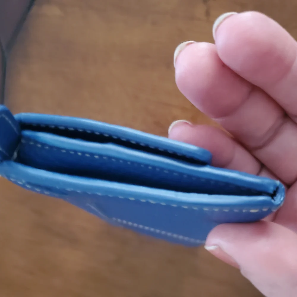 J.Mc.Laughlin Blue Leather Flap Wallet Mens